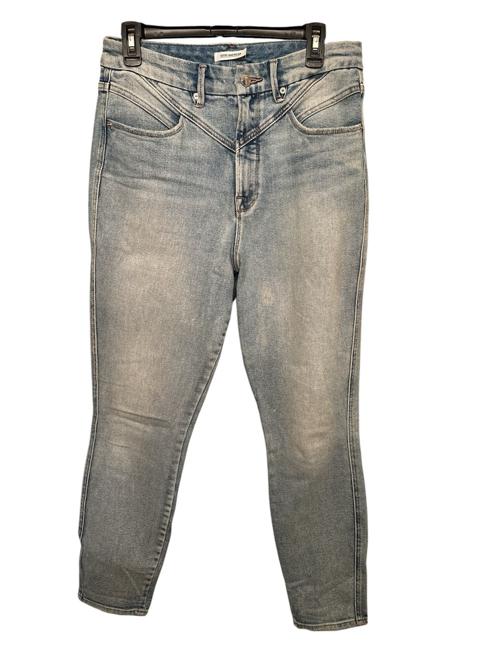 Good American Good Curve Light Wash Skinny Jeans
